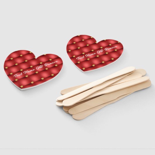 Éventail Ventilateur de texte personnalisé en or rouge (Non-assemblé)