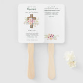 Éventail Ventilateur du programme de baptême - avec champs (Devant et derrière)