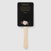 Éventail Ventilateur du programme de baptême - Floral Cross (Dos)