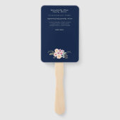 Éventail Ventilateur du programme de baptême - Floral Cross (Dos)