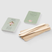 Éventail Ventilateur du programme de baptême - Sage croisé  (Non-assemblé)