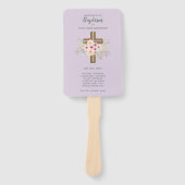 Éventail Ventilateur du programme de baptême - Sage de viol (Devant)