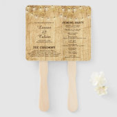 Éventail Ventilateur du programme de cérémonie de mariage c (Devant et derrière)