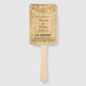 Éventail Ventilateur du programme de cérémonie de mariage c (Devant)