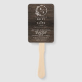 Éventail Ventilateur du programme de cérémonie de Mariage d (Devant)