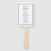 Éventail Ventilateur du programme de cérémonie de mariage s (Devant)