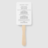 Éventail Ventilateur du programme de cérémonie de remise de (Dos)