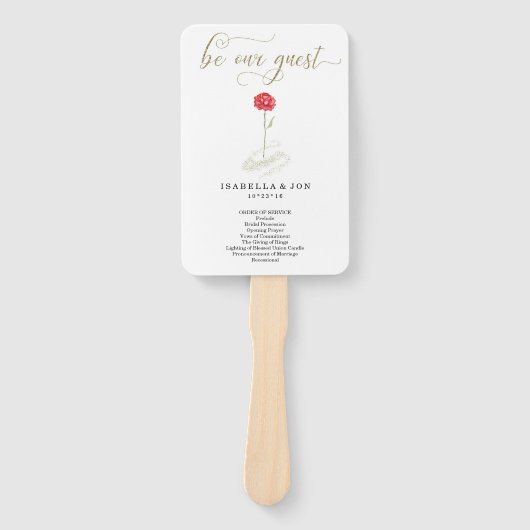 Éventail Ventilateur du programme de cérémonie de remise de (Devant)