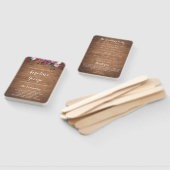 Éventail Ventilateur du programme de mariage à fleurs en bo (Non-assemblé)