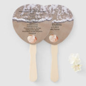 Éventail Ventilateur du programme de mariage à thème décont (Devant et derrière)