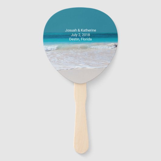 Éventail Ventilateur du programme de mariage à thème White  (Dos)