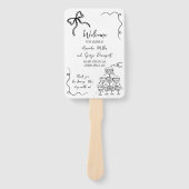 Éventail Ventilateur du programme de mariage bizarré (Devant)