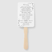 Éventail Ventilateur du programme de mariage bizarré (Dos)