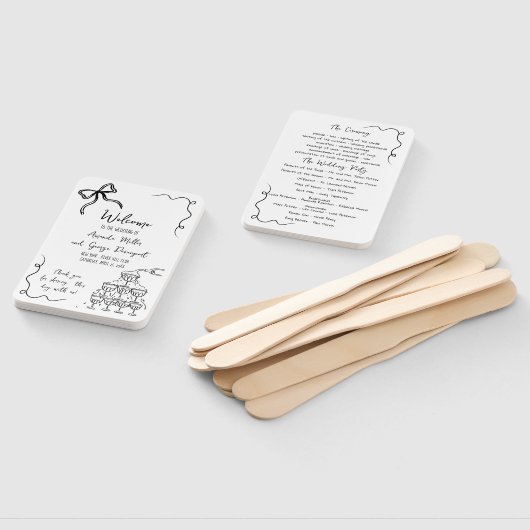 Éventail Ventilateur du programme de mariage bizarré (Non-assemblé)