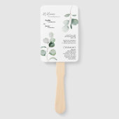 Éventail Ventilateur du programme de mariage blanc de verdu (Devant)