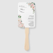 Éventail Ventilateur du programme de mariage blanc flou (Devant)