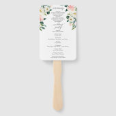 Éventail Ventilateur du programme de mariage Blushing Bloom (Dos)