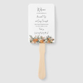 Éventail Ventilateur du programme de mariage Boho Dry agrus (Devant)