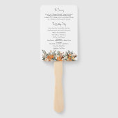 Éventail Ventilateur du programme de mariage Boho Dry agrus (Dos)