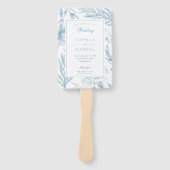 Éventail Ventilateur du programme de mariage botanique élég (Devant)