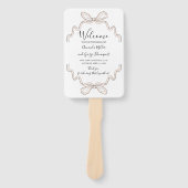 Éventail Ventilateur du programme de mariage Bow Wild (Devant)