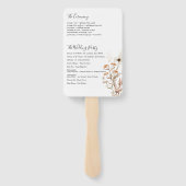 Éventail Ventilateur du programme de mariage Bow Wild (Dos)