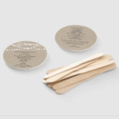 Éventail Ventilateur du programme de mariage Burlap (Non-assemblé)