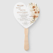 Éventail Ventilateur du programme de mariage cardiaque | Cé (Devant)