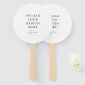 Éventail Ventilateur du programme de mariage circulaire (Devant et derrière)