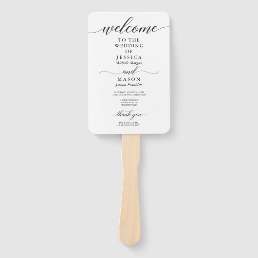 Éventail Ventilateur du programme de mariage classique de s (Devant)