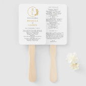 Éventail Ventilateur du programme de mariage COULEUR ÉDITAB (Devant et derrière)