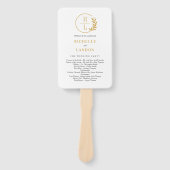 Éventail Ventilateur du programme de mariage COULEUR ÉDITAB (Devant)