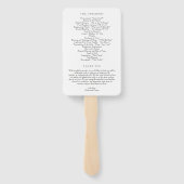 Éventail Ventilateur du programme de mariage COULEUR ÉDITAB (Dos)