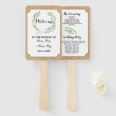 Éventail Ventilateur du programme de Mariage de automne de (Devant et derrière)