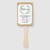 Éventail Ventilateur du programme de Mariage de automne de  (Devant)