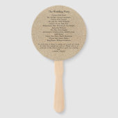 Éventail Ventilateur du programme de mariage de destination (Dos)