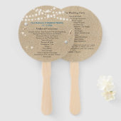 Éventail Ventilateur du programme de mariage de destination (Devant et derrière)