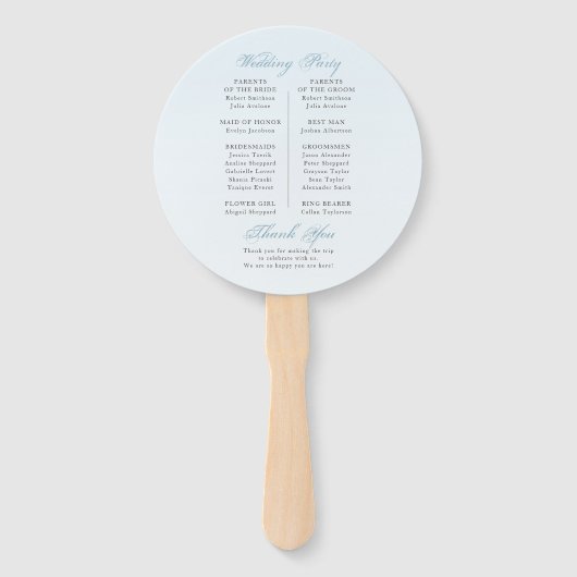 Éventail Ventilateur du programme de mariage de destination (Dos)