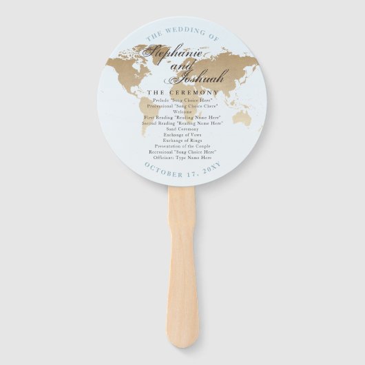 Éventail Ventilateur du programme de mariage de destination (Devant)