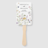 Éventail Ventilateur du programme de mariage de Fleurs sauv (Devant)