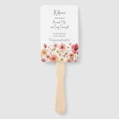 Éventail Ventilateur du programme de mariage de jardin frai (Devant)