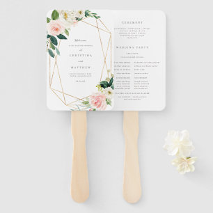 Éventail Ventilateur du programme de mariage de la romance