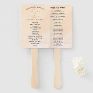 Éventail Ventilateur Du Programme De Mariage De L'Apricot,