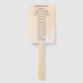 Éventail Ventilateur Du Programme De Mariage De L'Apricot,  (Dos)