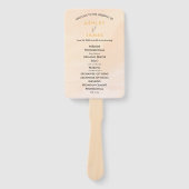 Éventail Ventilateur Du Programme De Mariage De L'Apricot,  (Devant)