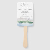 Éventail Ventilateur du programme de mariage de Mountain La (Devant)