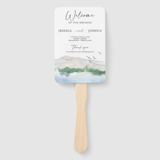 Éventail Ventilateur du programme de mariage de Mountain La (Devant)