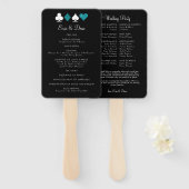 Éventail Ventilateur du programme de mariage de Parties sci (Devant et derrière)