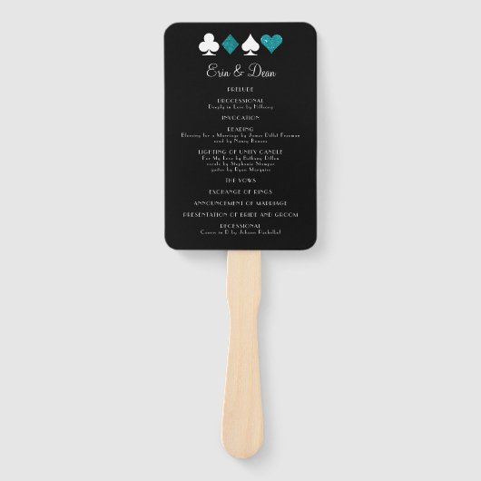 Éventail Ventilateur du programme de mariage de Parties sci (Devant)