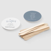 Éventail Ventilateur du programme de mariage de typographie (Non-assemblé)